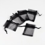 Organzový pytlíček - různá provedení - 7 x 5,5 cm - 1 ks Barva: Červená