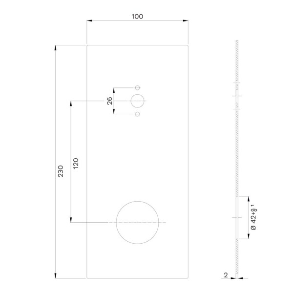 Mereo Dita jednocestná podomítková baterie s ramínkem, s hranatým krytem CBE60105DCU