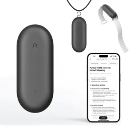 PLAUD Note Pin Grey - AI hlasový záznamník (2025) / Diktafon / Kapacita 64 GB / Výdrž baterie 20 h / BT / USB / WiFi (NotePin Cosmic Gray (25))