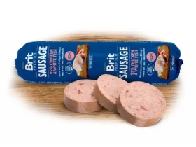 Brit Sausage Chicken White Fish 800g / Salám pro psy (8595602525928)