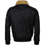 Pánská Kožená Bunda Pilot Royce Pravý Kožíšek Brixton Černá Velikost: 3XL