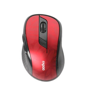 Rapoo M500 Silent Multi-mode červená / bezdrátová optická myš / 1600 DPI / 2.4 Ghz / BT 3.0 a 4.0 / 6 tl. + kolečko (6940056185891)