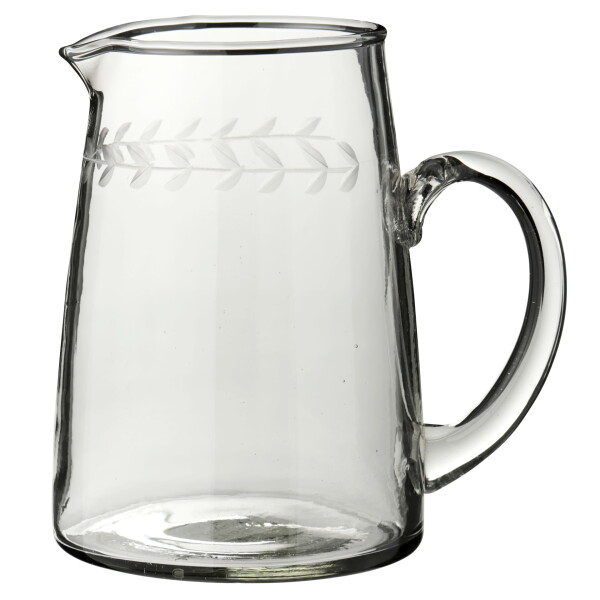 Ib Laursen Skleněný džbán Leaf vine 800 ml, čirá barva, sklo