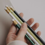 Eulenschnitt Sada tužek Heart Green – set 4 ks, zelená barva, dřevo