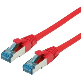 Value 21.99.1923 RJ45 síťové kabely, propojovací kabely CAT 6A S/FTP 3.00 m červená (jasná) dvoužilový stíněný, bez halogenů, samozhášecí 1 ks