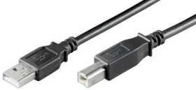 MicroConnect kabel USB2.0 A (M) - USB2.0 B (M) 3m černá / 480Mbit/s (USBAB3B)