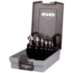 RUKO 102152ERO sada záhlubníků 6dílná 6.3 mm, 8.3 mm, 10.4 mm, 12.4 mm, 16.5 mm, 20.5 mm HSSE-Co 5 válcová stopka 1 sada