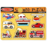 Dřevěné puzzle se zvuky Dopravní prostředky