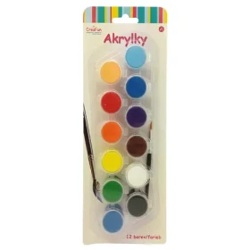SPARKYS Akrylové barvy CreaFun / 12 barev / 4,5 ml / od 3 let (8592525059219)