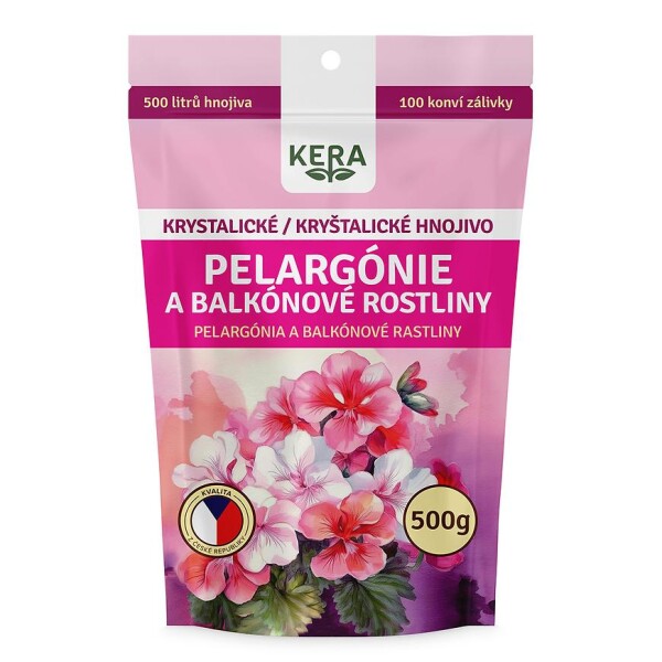 Krystalické hnojivo pelargonie a balkonové rostliny 500 g