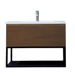 Koupelnová skříňka s umyvadlem SAT B-Way 80x30x45 cm ořech mat BWAY80NUTU BWAY80NUTU