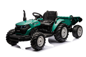 Mamido Elektrický traktor s přívěsem pro děti HC-306 24V tmavě zelený