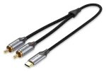 Vention USB-C - 2x RCA černá / Audio kabel / 2 m (BGUHH)