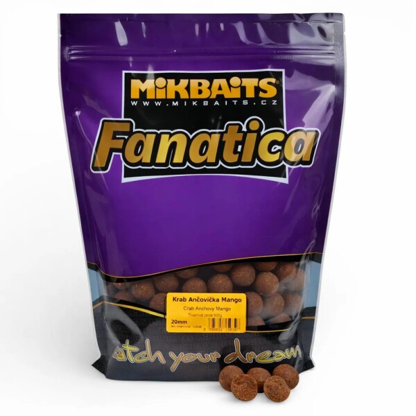 Mikbaits Boilies Fanatica Krab Ančovička Mango - 20mm 2,5kg,Mikbaits Boilies Fanatica Krab Ančovička Mango - 20mm 2,5kg