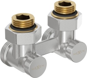 MEXEN - Rovný radiátorový ventil DN50 1/2"x3/4", nikl - W912-012-01 W911-012-01