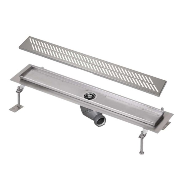 SANELA - Nerezové žlaby Sprchový žlab do prostoru, délka 115 cm, lesklá nerez SLKN 05D