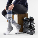 Unisex merino ponožky SMARTWOOL Ski Full Cushion Chute the Moon OTC Sock, Light Gray velikost: 42-45 (L)