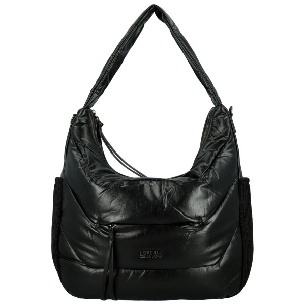 Trendy dámská koženková kabelka na rameno Coveri Kica, černá