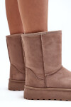 Dámské zimní boty s vystýlkou tmavě béžové Abrams 39