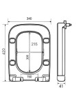 Kielle - WC sedátko, Softclose, EasyLock, Slim, matná černá 30401044