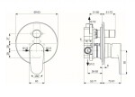 IDEAL STANDARD - Cerafine O Baterie pod omítku, pro 2 spotřebiče, s tělesem, rosé A7193RO