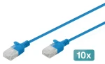 Digitus modrý / Patch kabel / Cat6 U/UTP Slim / 2 m / 10 ks (DK-1618-020S-B-10)