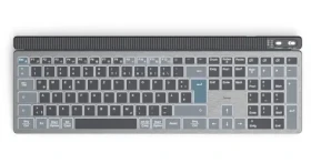 Hama WK-750 černo-šedá / Klávesnice / Bezdrátová / Multi Device / Podsvícená / Celá velikost (U8173068)