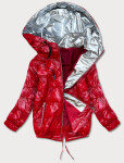 Červená dámská bunda kapucí vzorem Červená model 17035233 S'WEST