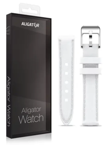 Aligator Náhradní řemínek ze syntetické kůže pro Watch Grace 16mm / bílý (16AW0004)