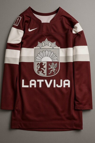 Dres Latvia NIKE IIHF World Championships replica Velikost: XL