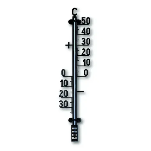 TFA 12.6004 černá / Nástěnný venkovní teploměr / -30 až 50 °C / montáž na zeď