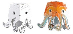 3D Chobotnice vymalování