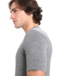 Pánské merino triko krátký rukáv ICEBREAKER Mens 200 Oasis SS Crewe, Gritstone Heather velikost: XS