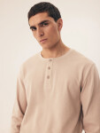 Pánské pyžamo 42638 Desert beige - HENDERSON tělová 3XL