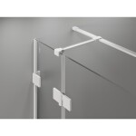 MEXEN/S - Lunar T sprchový kout dveře křídlové levá 130 x 80 cm, transparent, bílá 834T-130-080-20-00-L