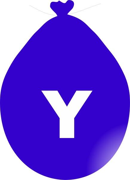 Balónek písmeno Y modré balonky.cz Balónek písmeno Y modré balonky.cz