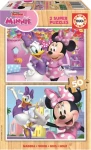 EDUCA Dřevěné puzzle Minnie a Daisy