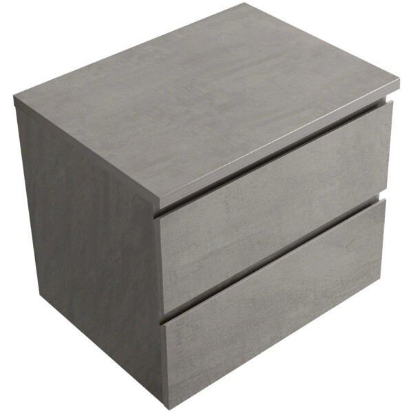 CERANO - Koupelnová skříňka Carole + deska pod umyvadlo Navira Pro - 36 mm - betonově šedá - 60x51,6x46 CER-668252
