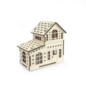 Kúzlo dreva Velký domeček Dvojdům / LED svíčka / 3V baterie (KD3103)