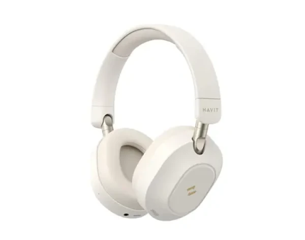 Havit H668BT béžová / Bezdrátová sluchátka / ANC / až 80 h / Bluetooth 5.4 / USB-C (H668BT beige)