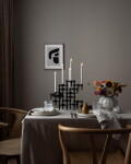 Stoff Nagel Designová miska se svícny STOFF Nagel Black, černá barva, kov
