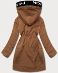 Dámská bunda v karamelové barvě s kožešinovou podšívkou (B8115-22) odstíny hnědé XL (42)