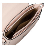 Moderní dámská koženková crossbody kabelka Lydie, růžová