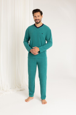 Pánské dlouhé froté pyžamo Regina 489 M-XL melange XL