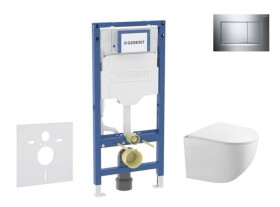 GEBERIT - Duofix Set předstěnové instalace, klozetu Gaia a sedátka softclose, tlačítko Sigma30, chrom/chrom mat SANI11CA1127B