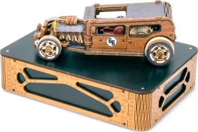 WOODEN CITY 3D Dřevěné puzzle Automobil Hot Rod Limitovaná edice