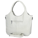 Trendy dámská koženková kabelka na rameno Stifa, bílá
