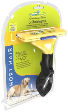 FURminator vyčesávací hrablo pro psy L / Hrablo na srst / krátká a polodlouhá srst / velká plemena