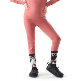Dětské merino spodky SMARTWOOL Kids' Classic Merino Blend Base Layer Bo, Rosewood velikost: L
