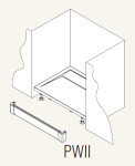 SanSwiss PWII 080 04 Přední panel hliníkový pro čtvercovou vaničku 80 cm - bílý